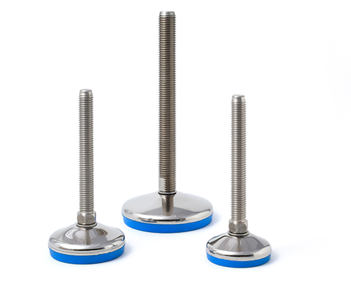 Element 2 of 3 (image) – Levelling foot VULCANIZED stainless steel, Ø 80 mm, M16 x 150 mm, Lug, EPDM