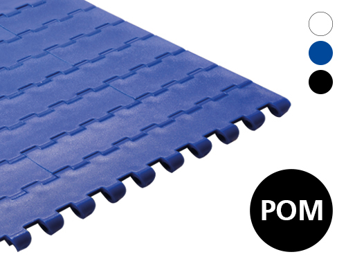 Modular belt 50-808  flat top, p=50  POM natural, blue, FDA, USDA, FSIS
