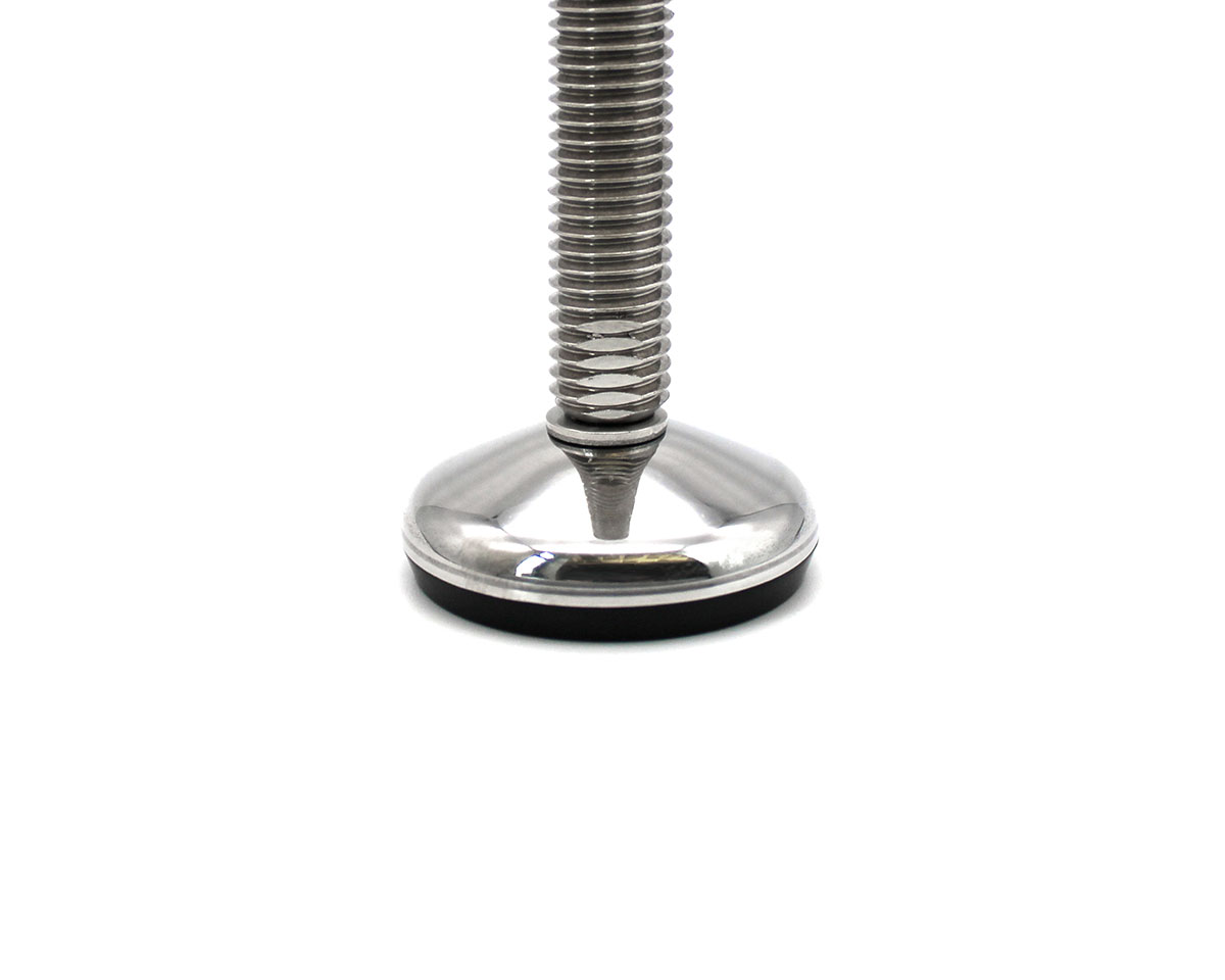 Element 2 von 3 (Bild) – Maschinenfuß / Gelenkfuß VULCANIZED Edelstahl, Ø 40 mm, M10 x 75 mm, NBR