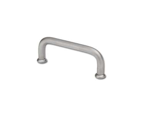Pull handle stainless steel Ø 10 mm, spacing of hole 100 mm, sandblasted