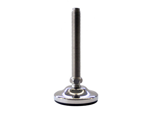 Maschinenfuß / Gelenkfuß MASSIV Edelstahl, Ø 65 mm, M14 x 150 mm, NBR