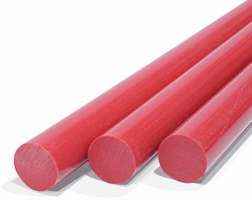 MOVET POM round rod FOODGRADE red, Ø 50 mm, length 1000 mm