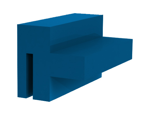 MOVET® Slide bar blue, type RT, curve, S25 w/o hook