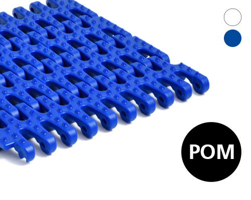 Modular belt 50-831 open surface with nubs, p=50  POM natural, blue, FDA, USDA, FSIS