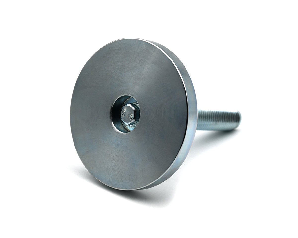 Element 2 von 4 (Bild) – Maschinenfuß / Gelenkfuß MASSIV Stahl, Ø 100 mm, M30 x 225 mm