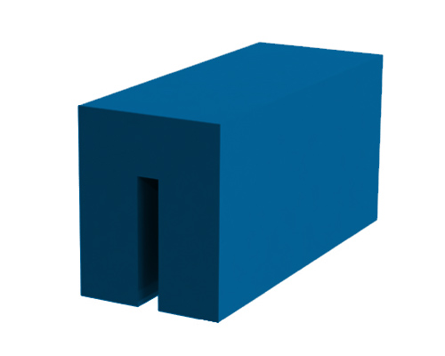 Gleitleiste Superfinish, Typ MN mit Nut 3 x 17, PE 1000 blau, 25 x 20 x 2000 mm, Aufstecknut 3, 0 mm +0, 2