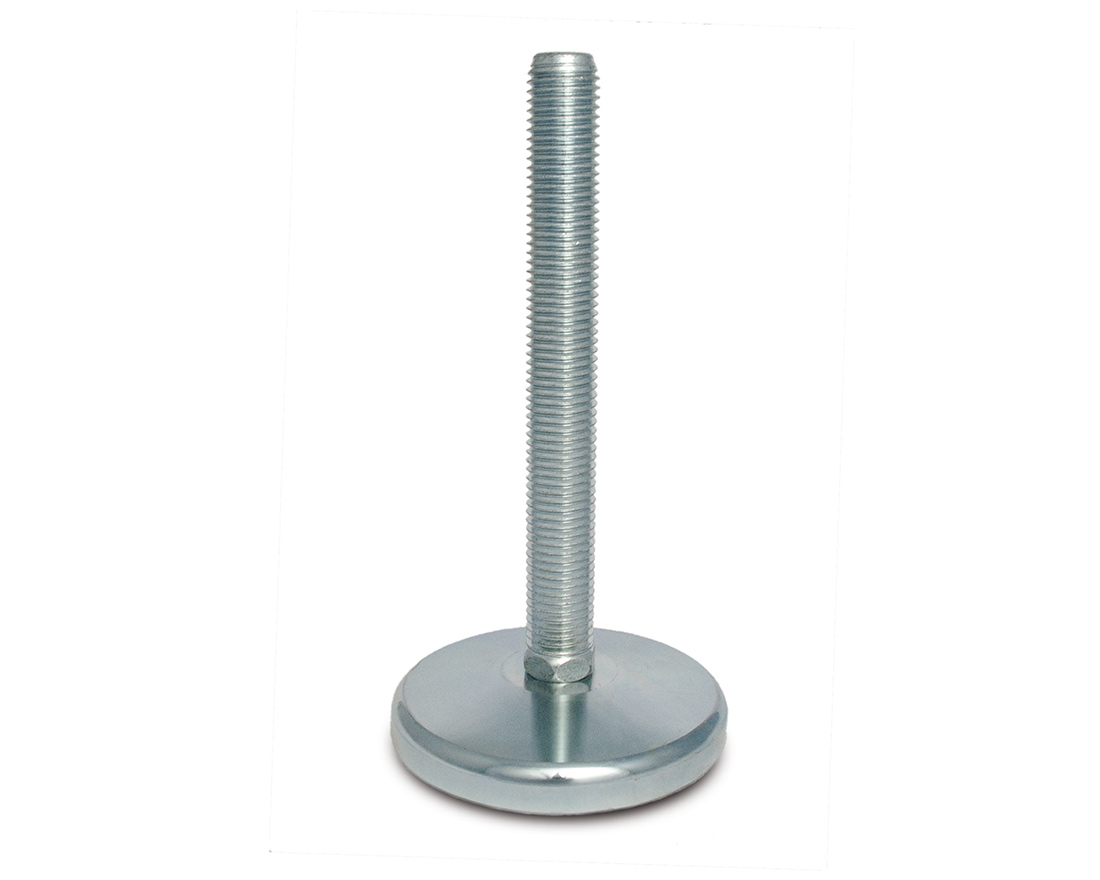 Maschinenfuß / Stellfuß MASSIV Stahl, Ø 120 mm, M30 x 100 mm, NBR