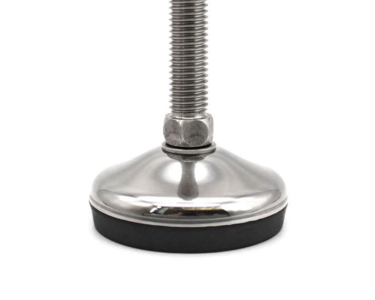 Element 2 von 3 (Bild) – Maschinenfuß / Gelenkfuß VULCANIZED Edelstahl, Ø 50 mm, M12 x 100 mm, NBR