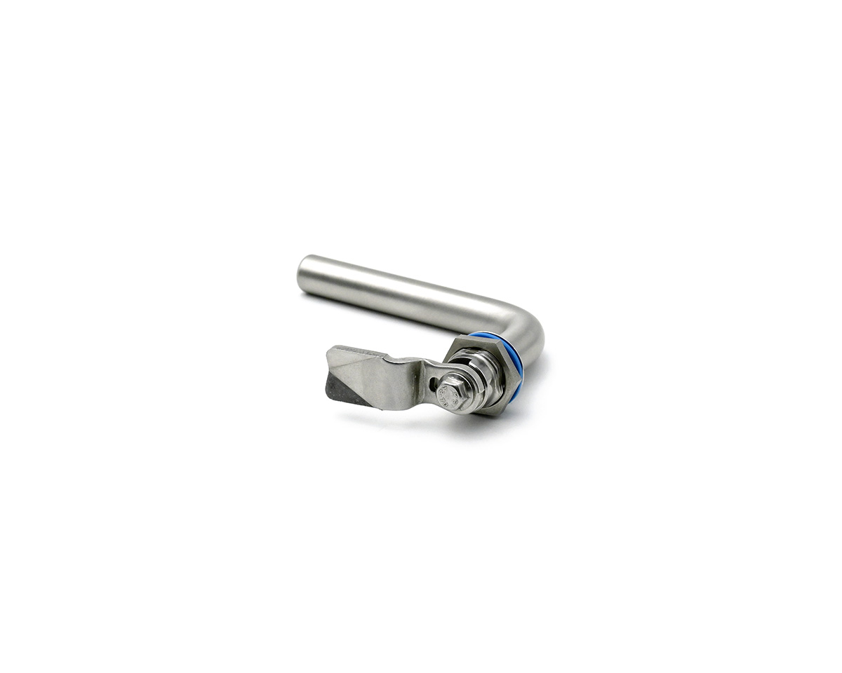 Element 3 von 3 (Bild) – HYGIENIC 3A Drehriegel Edelstahl 90° mit Griff, 3-A, IP69K, H = 18 mm