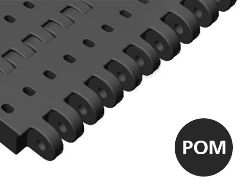 Modulband 75-906, in Schwarz oder Gelb mit perforierte oberfläche, 75 mm Teilung, aus POM