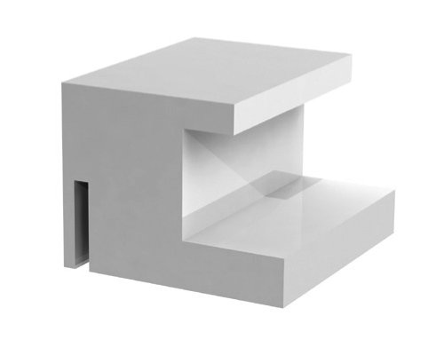 Gleitleiste Superfinish Typ GO, gerade 50-8xx oben PE 1000 natur, 35 x 45 x 2000 mm, Aufstecknut 3, 0 mm +0, 2