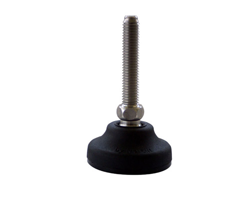 Maschinenfuß / Gelenkfuß PA, Ø 50 mm, M16 x 100 mm Edelstahl, NBR