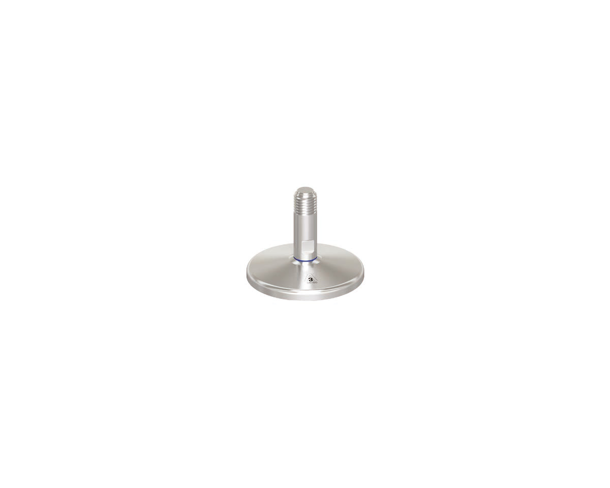 Base plate stainless steel Ø120 for loading cell, spindle M30