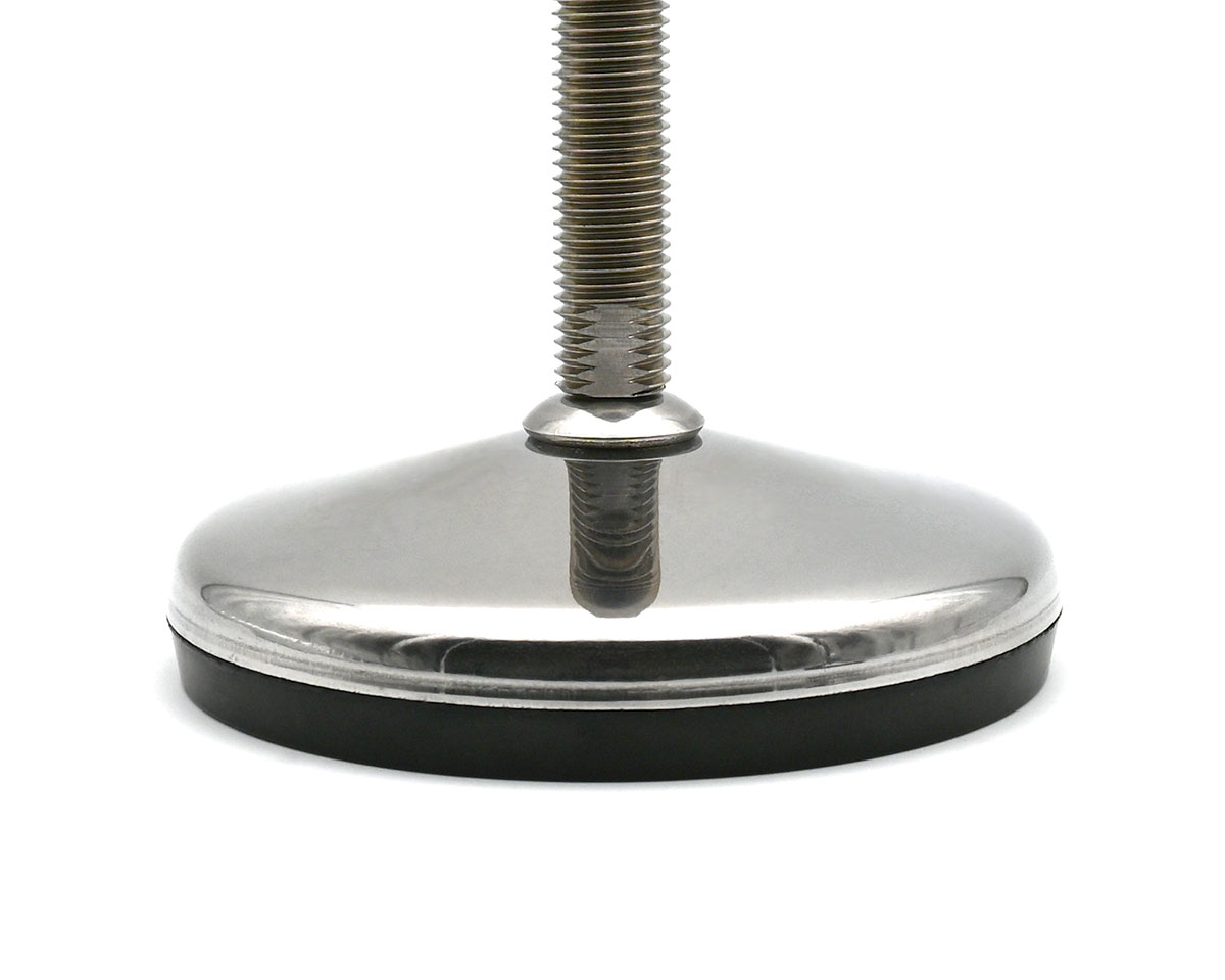 Element 2 von 3 (Bild) – Maschinenfuß / Gelenkfuß VULCANIZED Edelstahl, Ø 120 mm, M30x2 x 150 mm, Hygiene, NBR