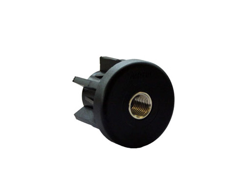 Round plug polyamide Ø 30x1, M12, stainless steel insert