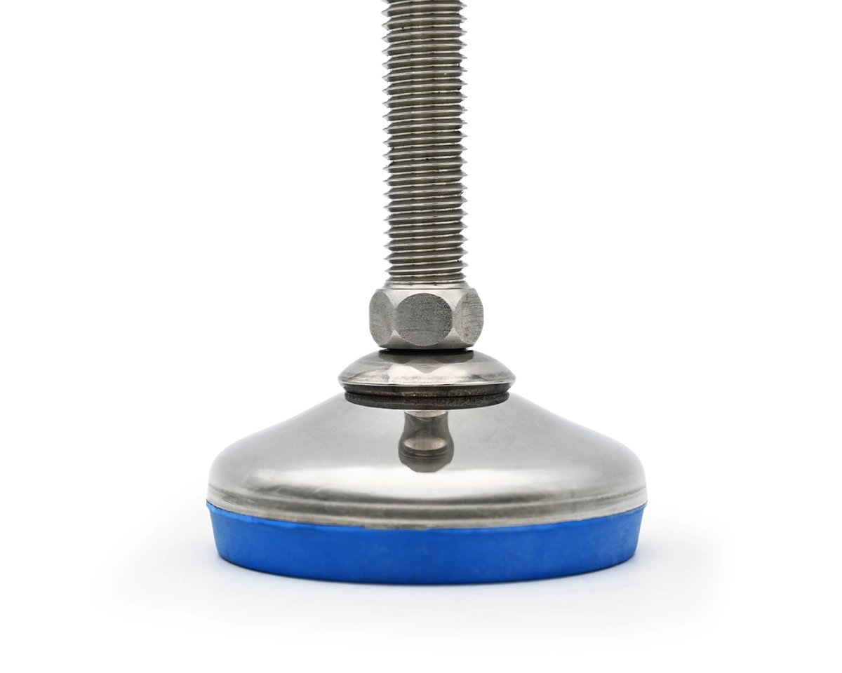 Element 2 von 2 (Bild) – Maschinenfuß / Gelenkfuß VULCANIZED Edelstahl, Ø 50 mm, M14 x 125 mm, Hygiene, EPDM