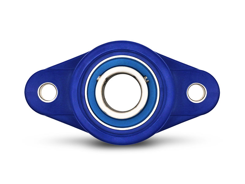 Element 1 of 4 (image) – MOVET® Blue Hygienic 2-hole flange bearing NFL 205, housing blue, MB stainless steel, Ø 25 mm