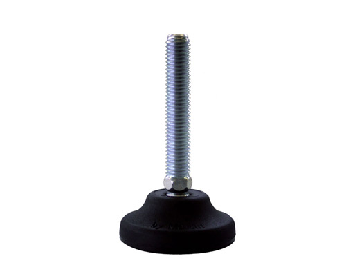 Levelling foot PA, Ø 65 mm, M10 x 100 mm Steel, NBR