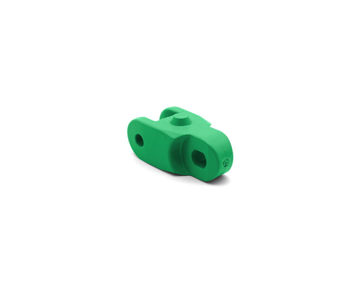 Element 2 of 4 (image) – Pusher link case conveyer chain 2500 PBT green, 5 mm