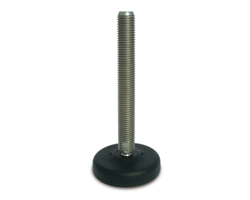 Maschinenfuß / Gelenkfuß ECO30 PA, Ø 83 mm, M12 x 150 mm Edelstahl, Bohrungen