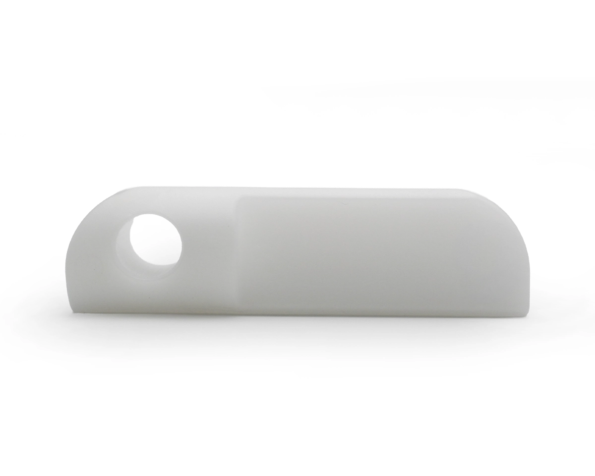 MOVET Mitnehmer für Multiflex-Kette 1702, POM, abgeflachte Ausführung, Überstand 40 mm, liegende Ansicht
