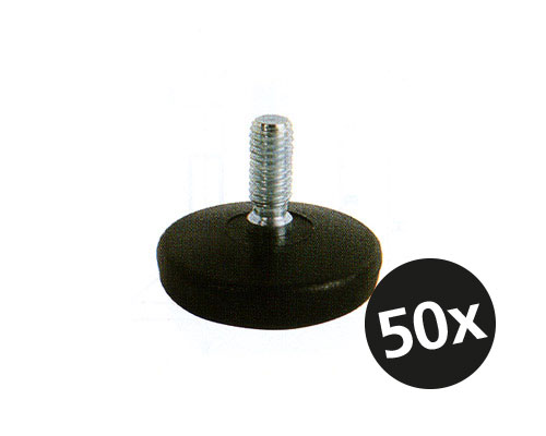 Maschinenfuß / Stellfuß MINI, Ø 40 mm, M8 x 20 mm Stahl, VPE 50 St