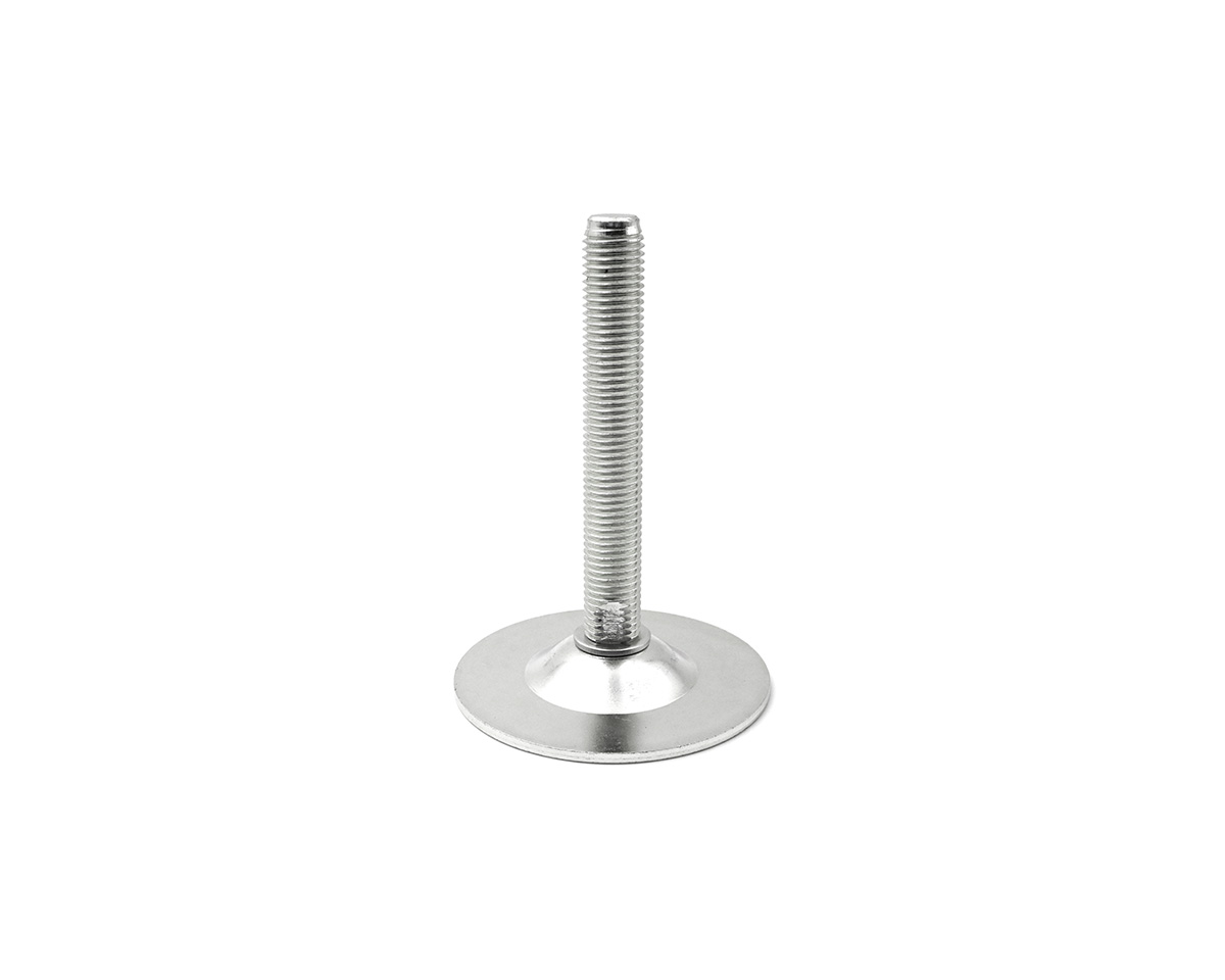 Gelenkfuß BLECHTELLER Edelstahl, Ø 85 mm, M16 x 100 mm Edelstahl