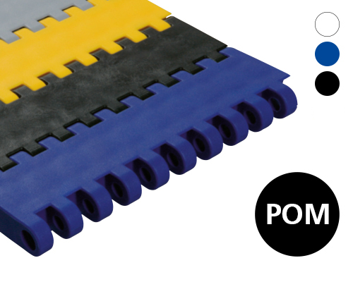 Modular belt 50-908  flat top, p=50  POM black