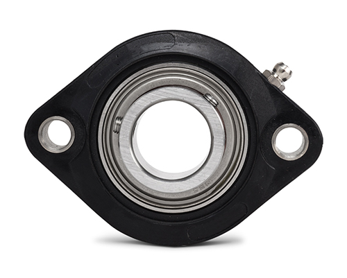 MOVET® 2-Loch Flanschlager CTL 208, Gehäuse schwarz, B Stahl, Ø 40 mm