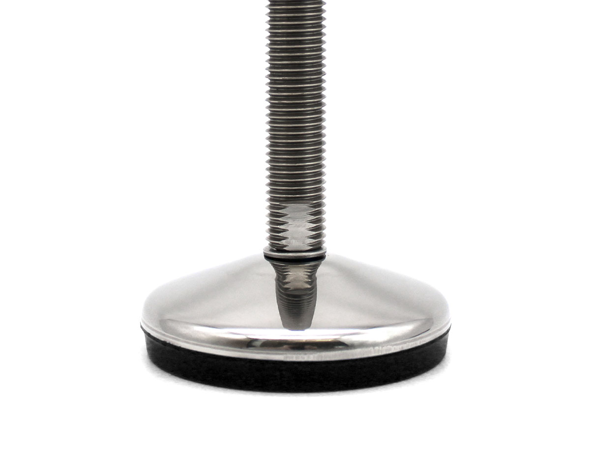 Element 2 von 3 (Bild) – Maschinenfuß / Gelenkfuß VULCANIZED Edelstahl, Ø 80 mm, M24 x 125 mm, NBR