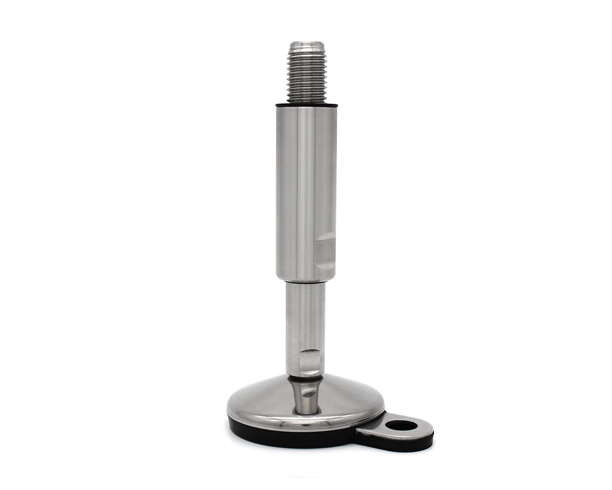 Levelling foot TEKNOCLEAN, Ø 80 mm Stainless steel, M20 x 150 mm, Lug, NBR