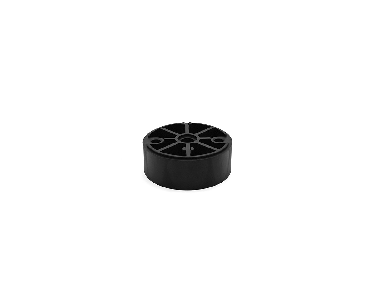 Plastic levelling foot height extension Ø 123, with anti-slip rubber pad