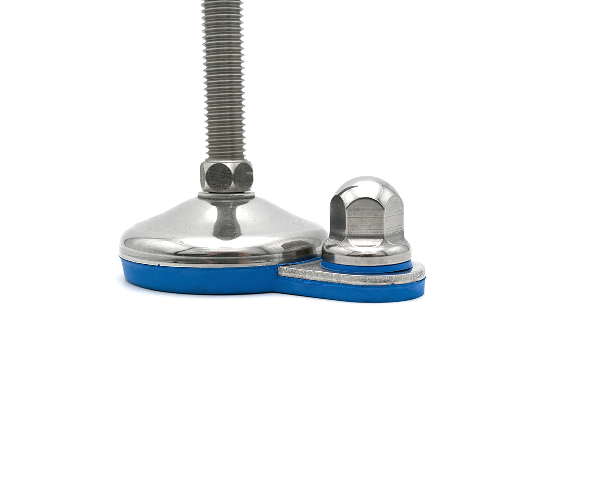 Element 2 of 2 (image) – Hygienic 3-A nut M8 with blue silicone gasket, AISI316