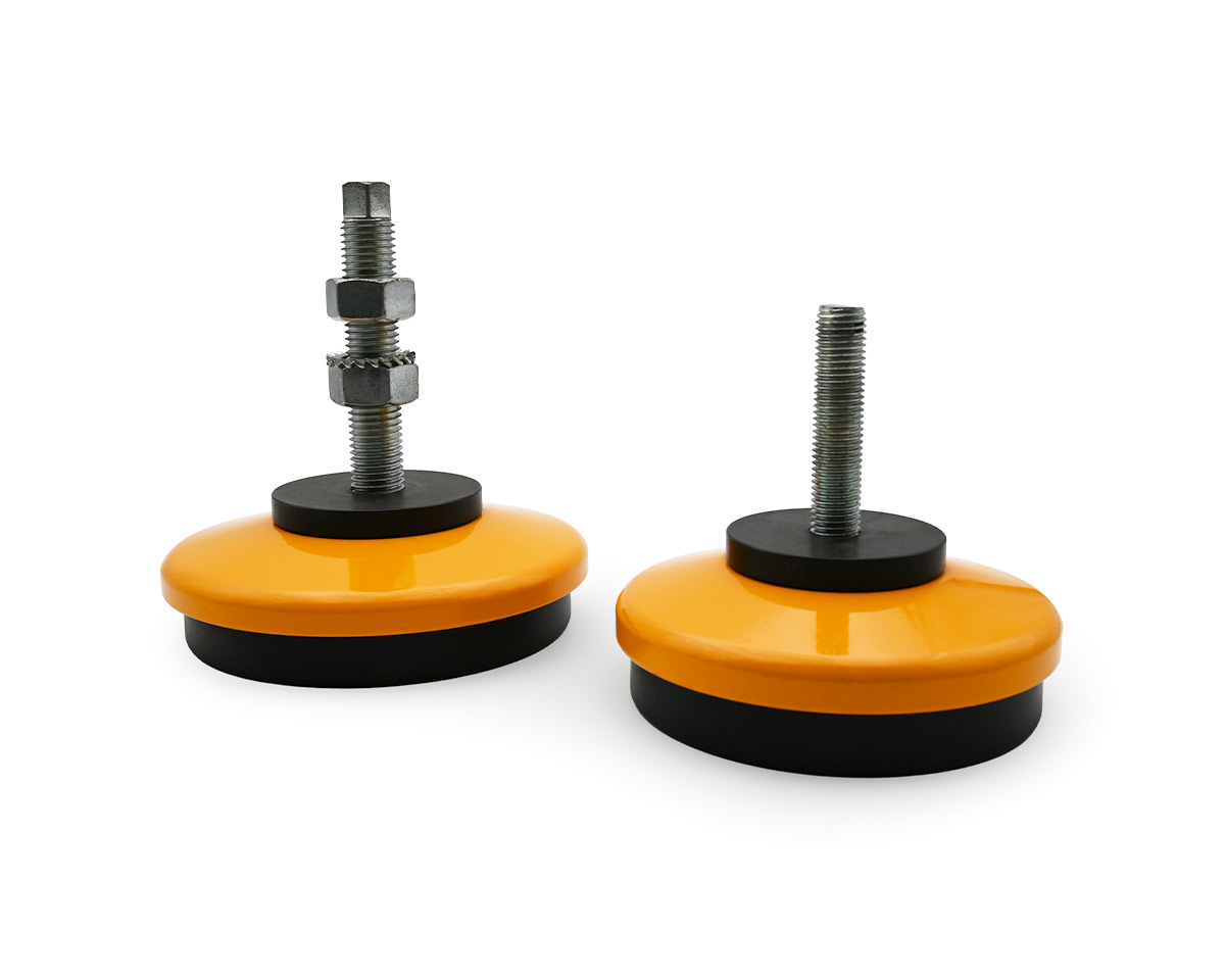 Element 3 of 4 (image) – Levelling foot ANTIVIBRATION, Ø 160 mm Steel, M20 x 110 mm, yellow, NBR