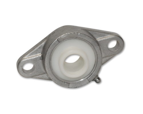 MOVET® 2-Loch Flanschlager SFL 202, Gehäuse Edelstahl, PNS Kunststoff, Ø 15 mm