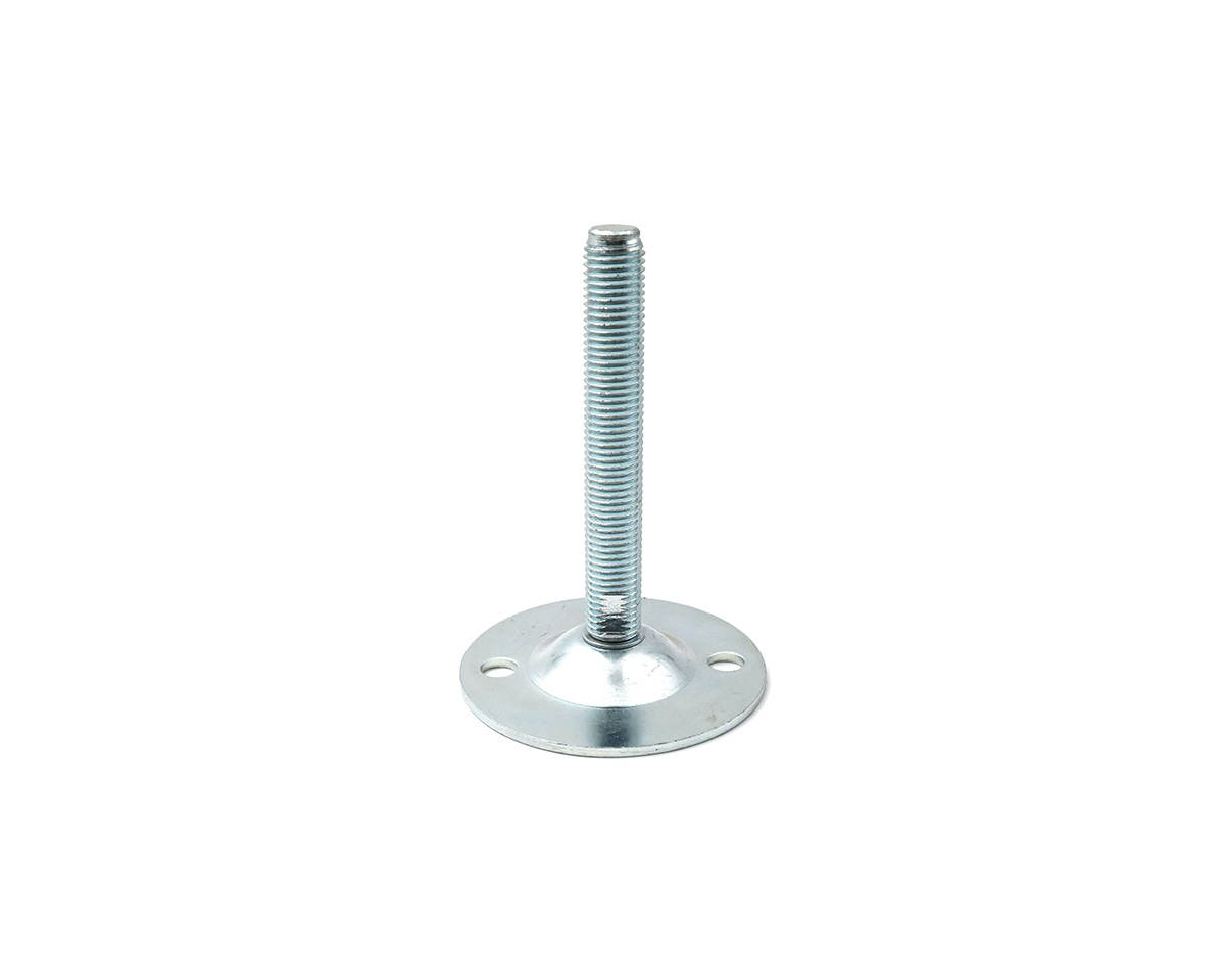 Levelling foot PRESSED steel, Ø 85 mm, M16 x 100 mm, Drills