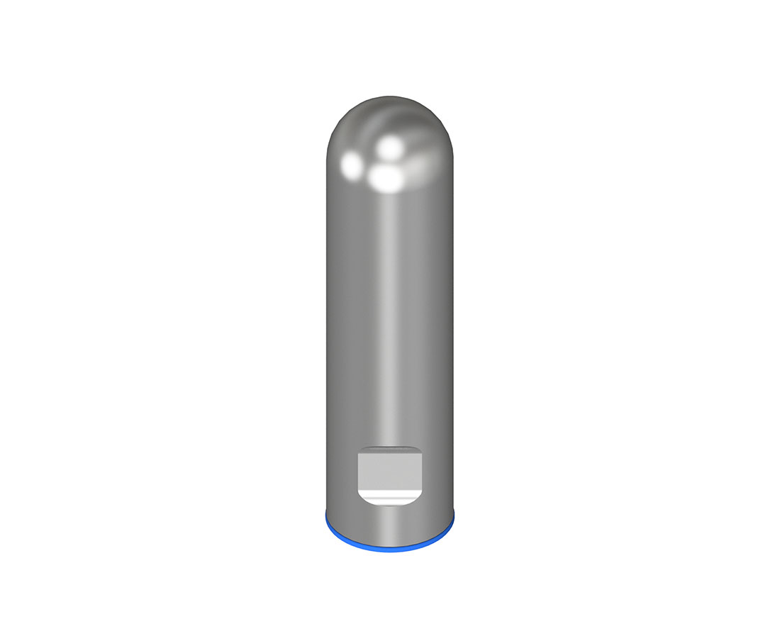 Hygienic 3-A thread cover with blue silicone gasket, M12, scotch