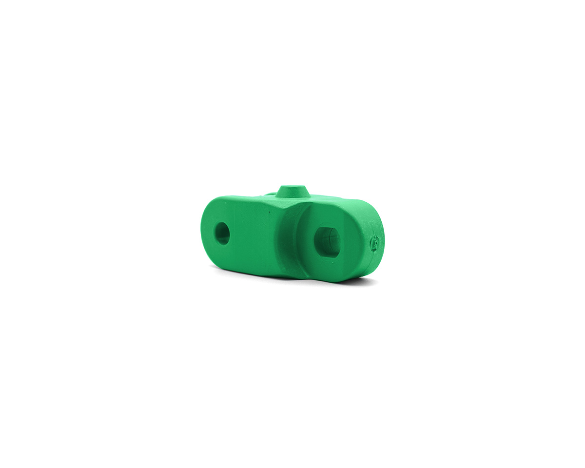 Element 4 of 4 (image) – Pusher link case conveyer chain 2500 PBT green, 5 mm