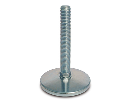 Maschinenfuß / Stellfuß MASSIV Stahl, Ø 100 mm, M30 x 225 mm, NBR