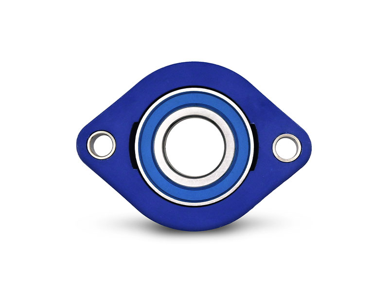 Element 2 von 3 (Bild) – MOVET® Blue Hygiene 2-Loch Flanschlager CTL 205, Gehäuse blau, MB Edelstahl, Ø 25 mm