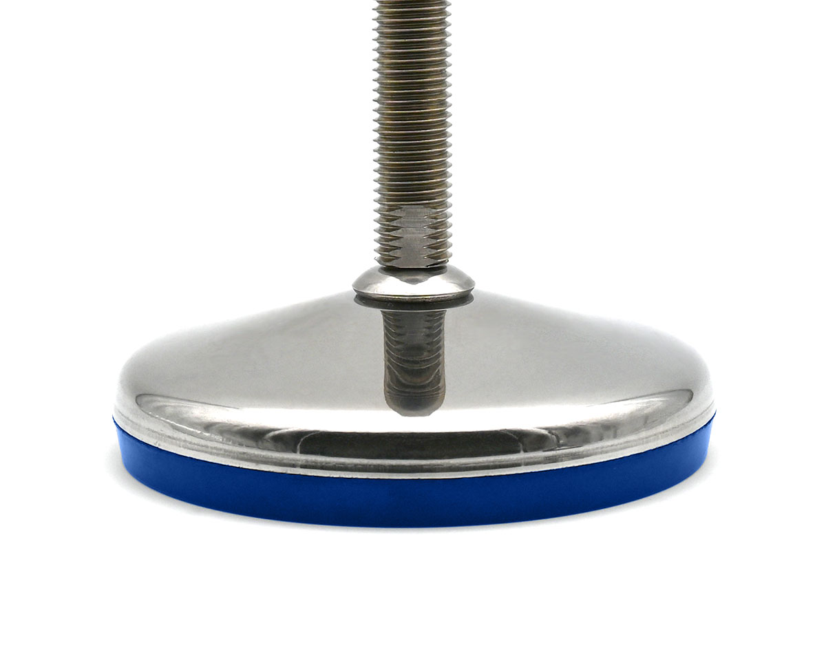 Element 2 von 3 (Bild) – Maschinenfuß / Gelenkfuß VULCANIZED Edelstahl, Ø 100 mm, M16 x 125 mm, Hygiene, EPDM