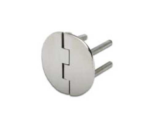 Hinge stainless steel polished 65 x 65 spindle M6 x 50