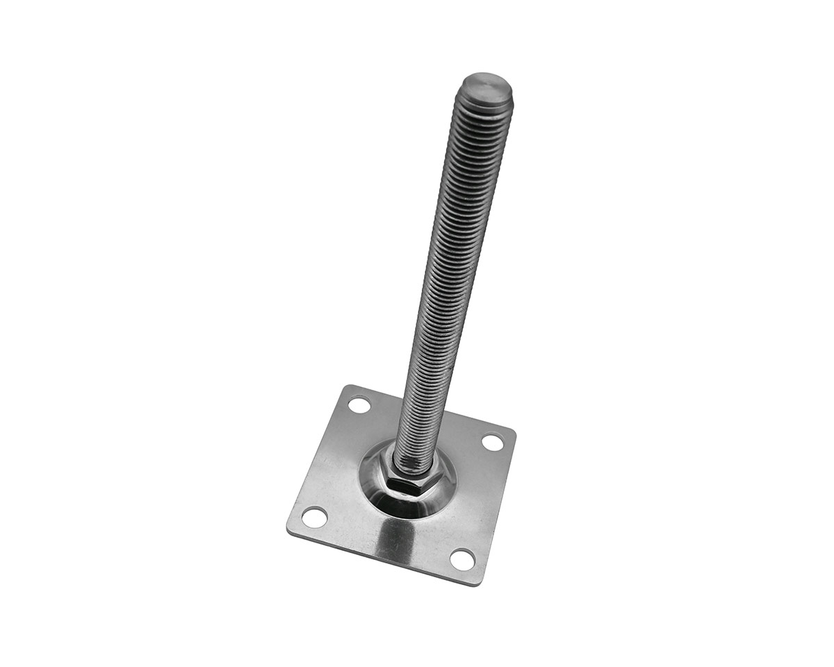 Element 3 of 3 (image) – Levelling foot PRESSED stainless steel, 100 x 100 mm, M20 x 200 mm, Drills