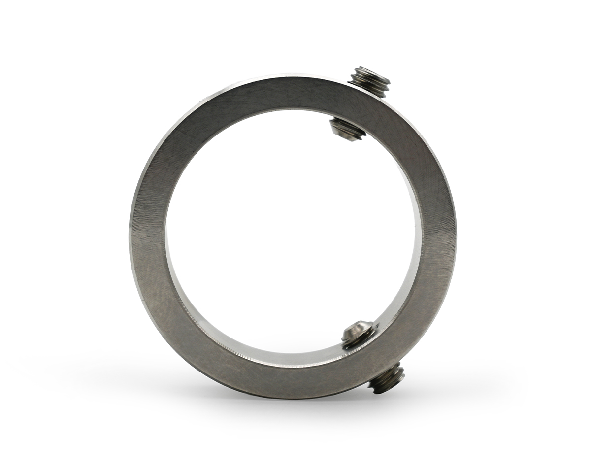 Axialsicherungsring 35 x 45 x 11 mm mit 2x Gewinde M6, 1.4301, Lieferzeiten können je nach Verfügbarkeit variieren.