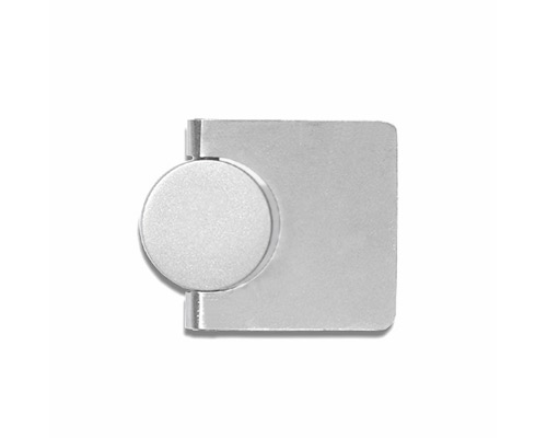 Scharnier Edelstahl sandgestrahlt 40 x 40 mm mit Gewinde / Bohrung