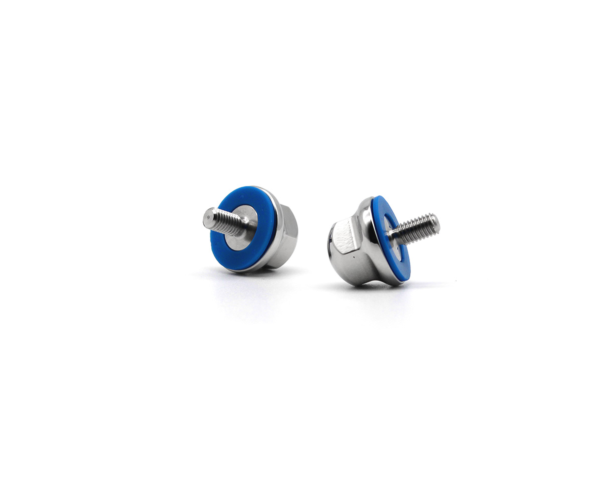 Hygienic 3-A screw M6x12 with blue silicone gasket