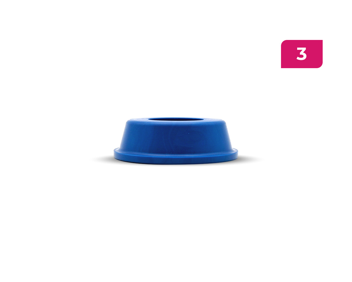 MOVET® Waterproof cap housing 207, 35mm open blue IP69K, flat