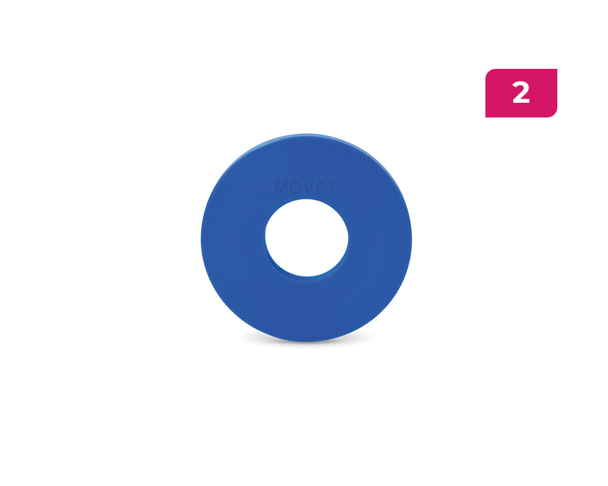 MOVET® Blue backseal 52  25 hygienic, blue, housing 204