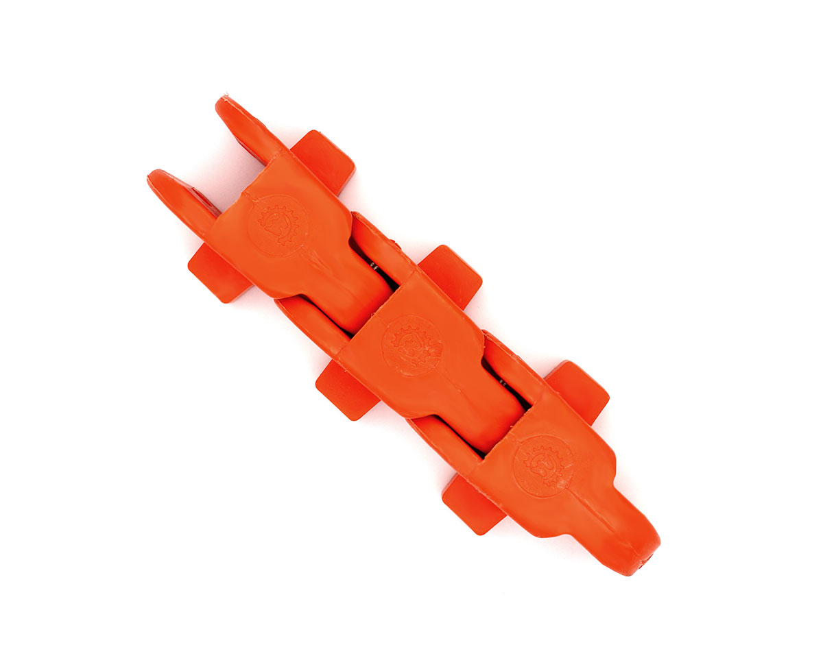 Element 3 von 4 (Bild) – Knochenkette 2500 TAB, POM/Silikon, Orange 