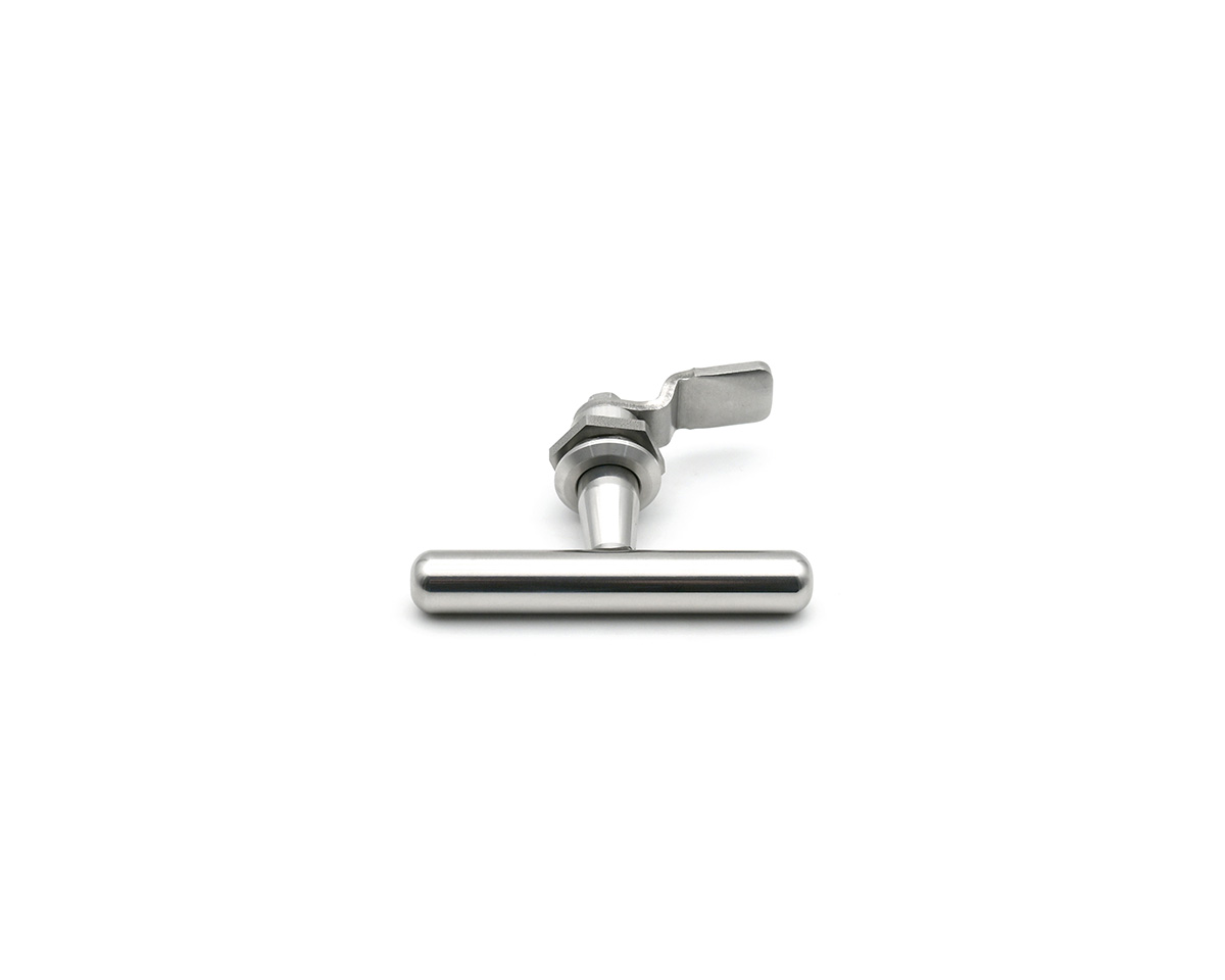 Element 3 of 3 (image) – Quarter Turning  latch 90°with t-handle, SS brushed, H = 28 mm, IP67